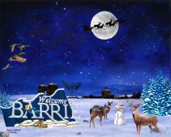 Christmas Time in Barrie - 2013 - Original Canvas 16x20 (2011)