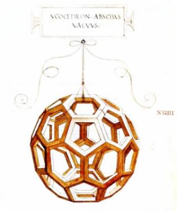Geometric-Sculpture-Platonic-Geodesic-Truncated-Icosahedron-Artwork